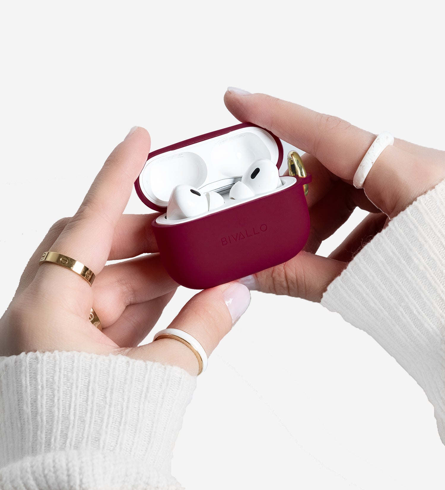 Weinrot AirPods Case Silikon Hülle