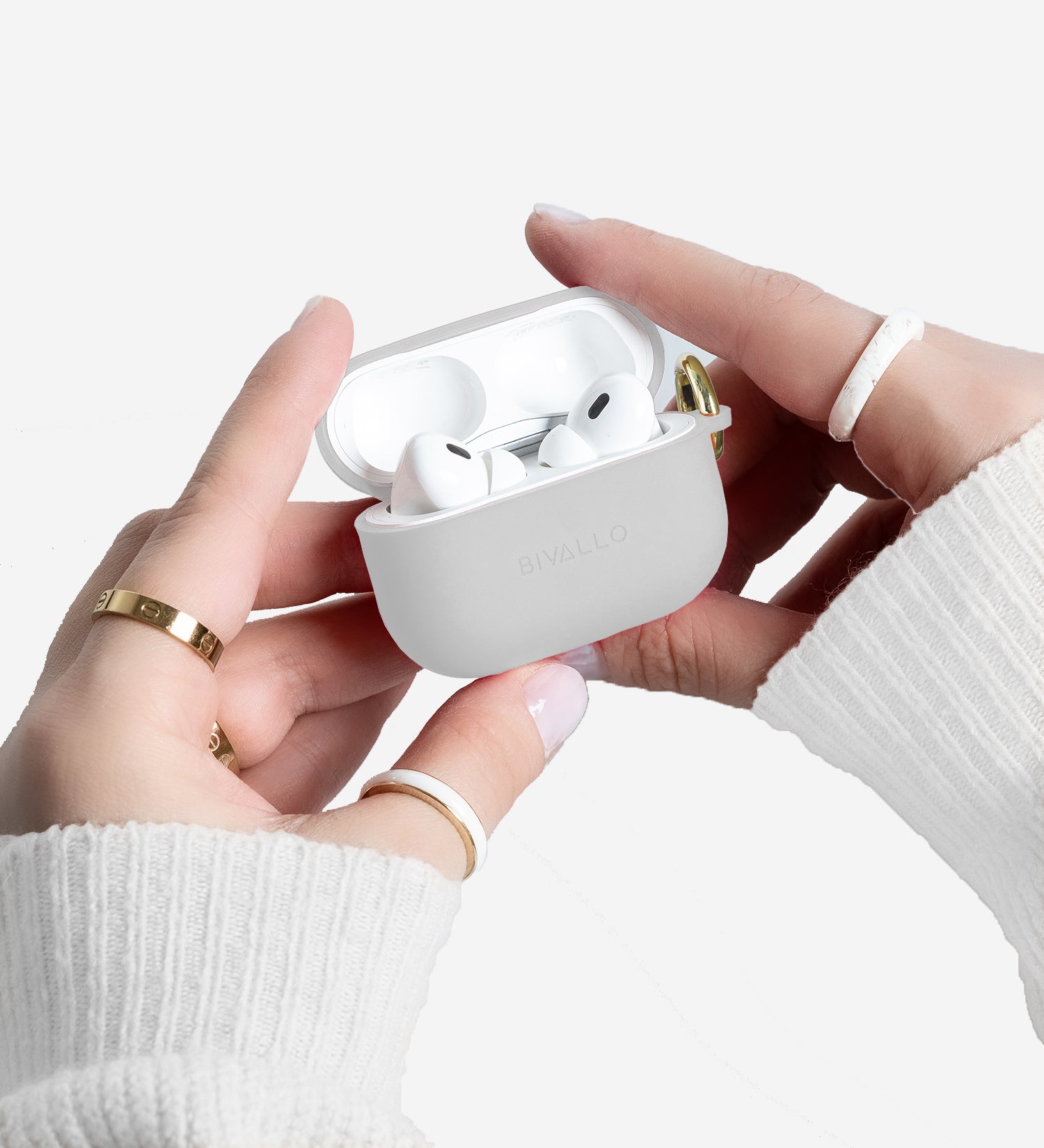 Weiß AirPods Case Silikon Hülle