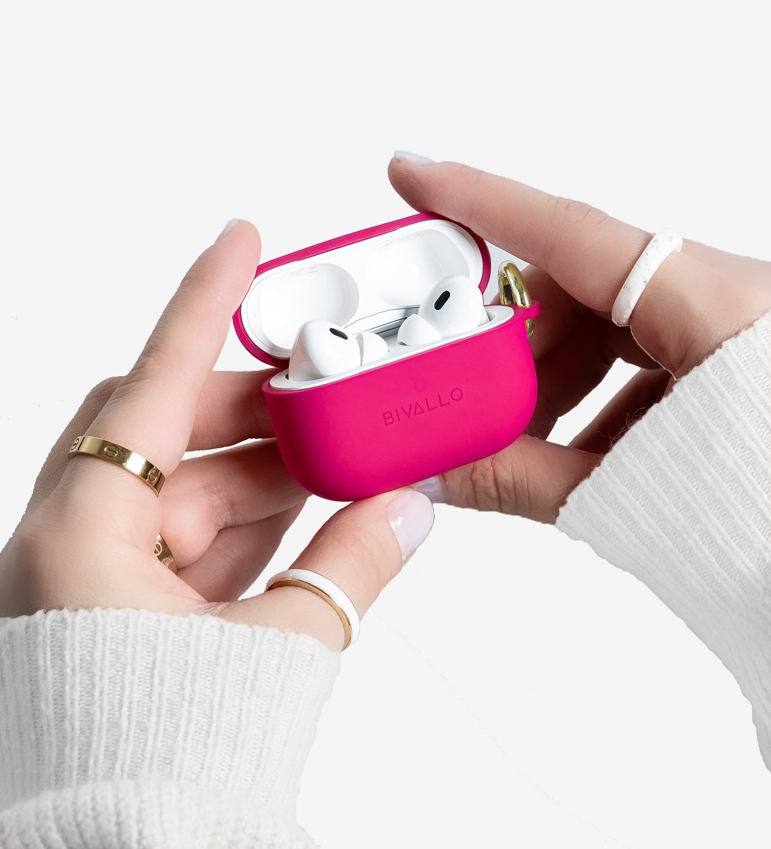 Neon Pink AirPods Case Silikon Hülle