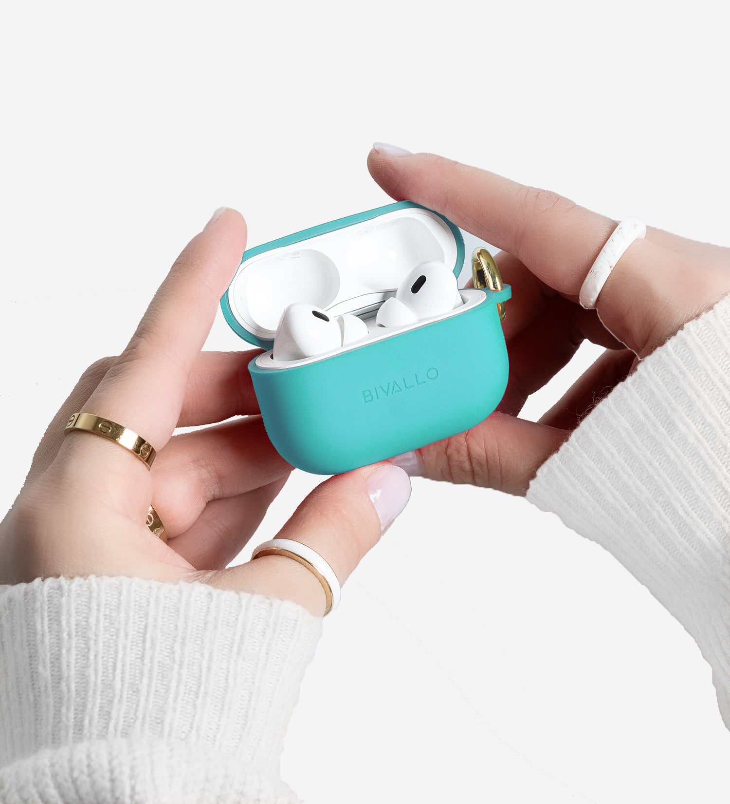 Hellblau AirPods Case Silikon Hülle