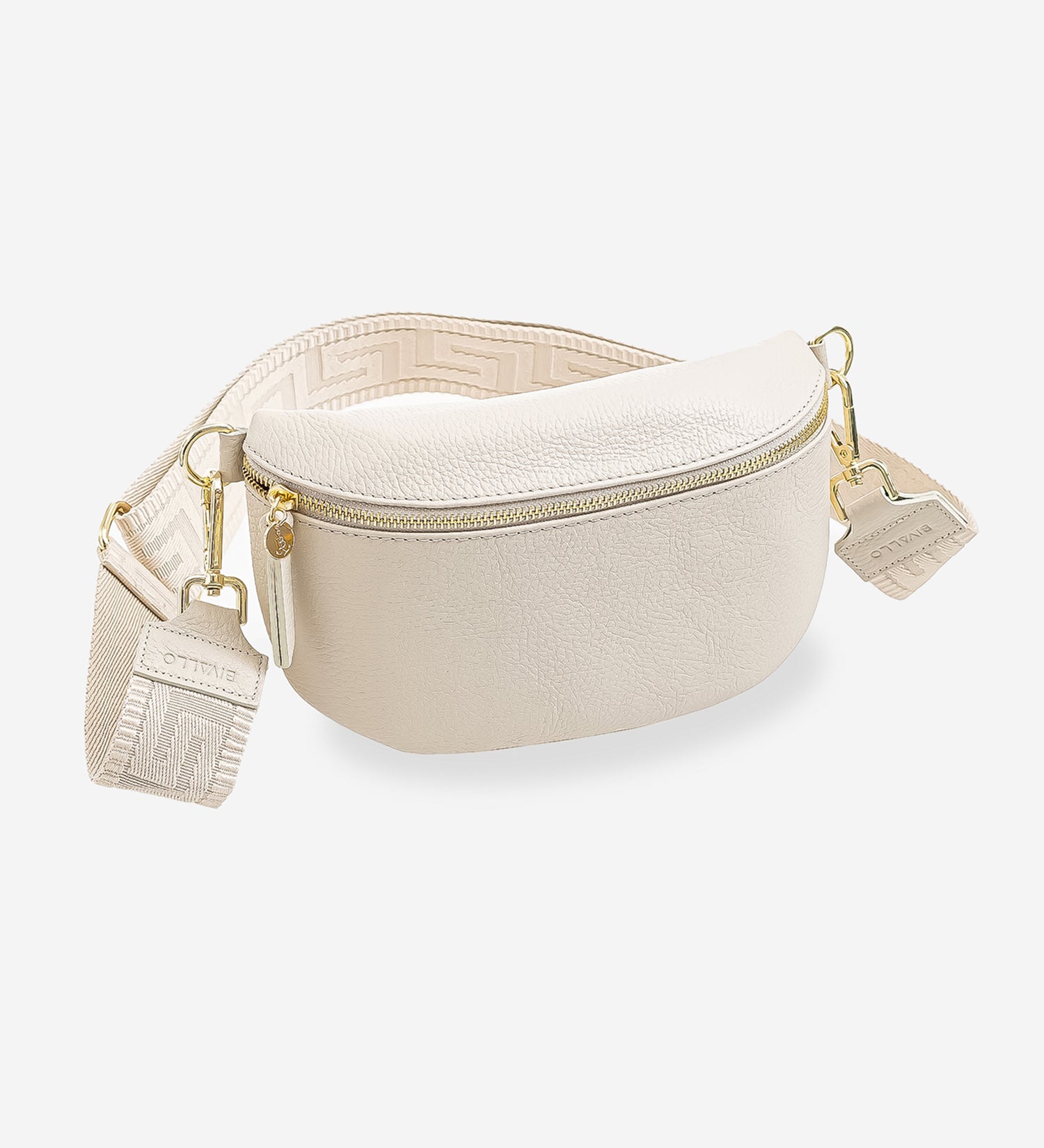 Beige Crossbody Tasche mit 50mm Kordel