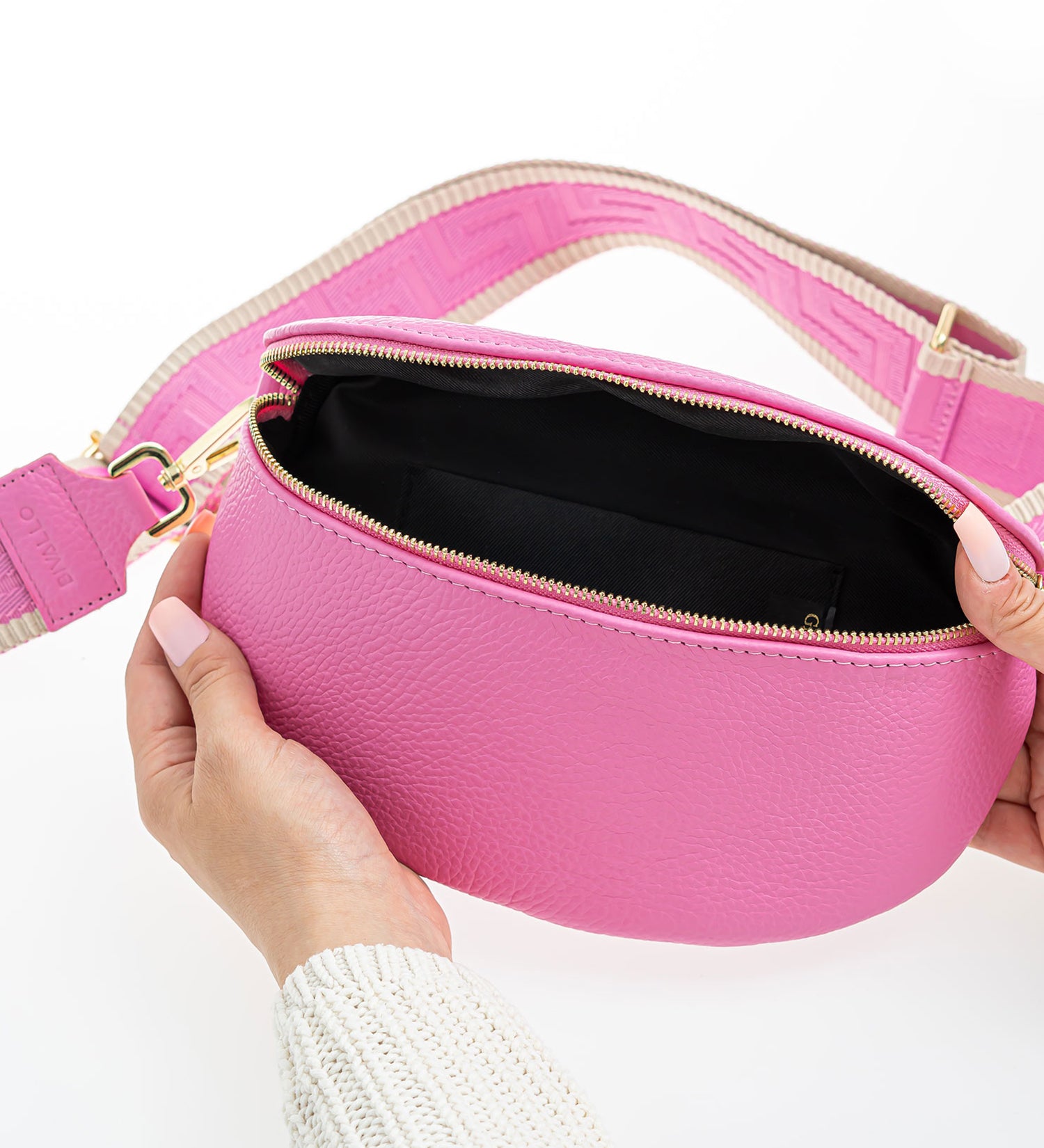 Pink Crossbody Tasche mit 50mm Kordel