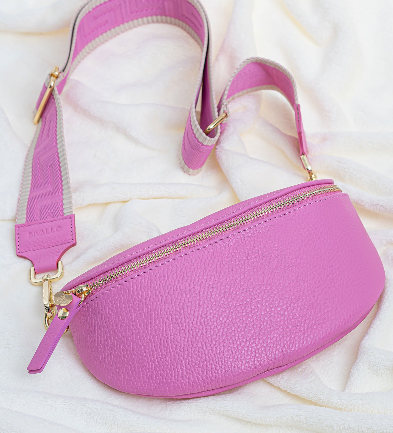 Pink Crossbody Tasche mit 50mm Kordel