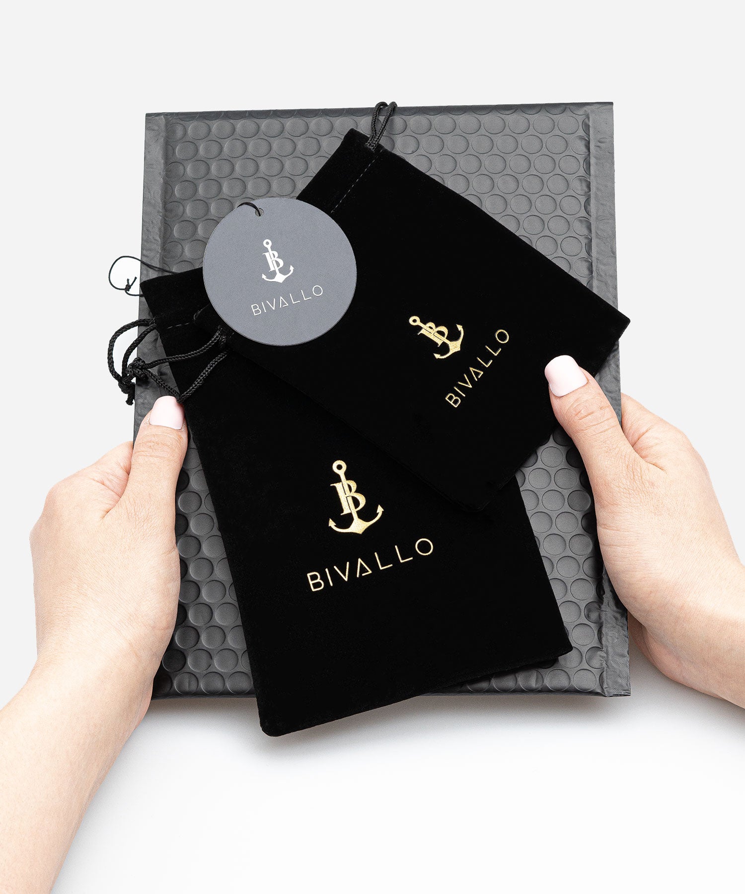 Bivallo Handykette Black Mini Leder Täschchen